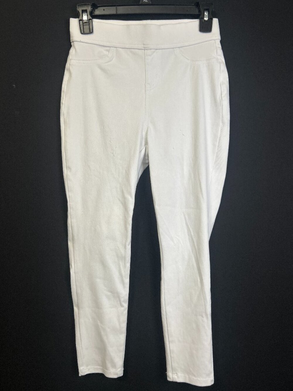 WOMEN'S WHITE PULL-ON PANTS- ELASTIC WAIST